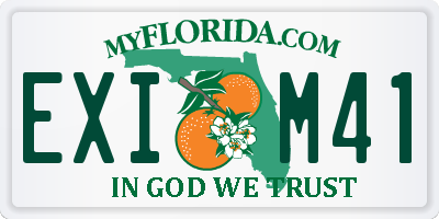 FL license plate EXIM41