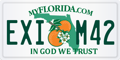 FL license plate EXIM42
