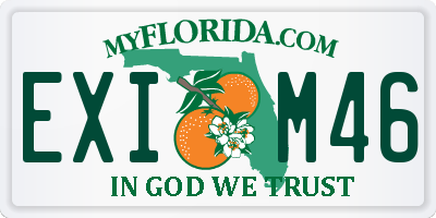 FL license plate EXIM46