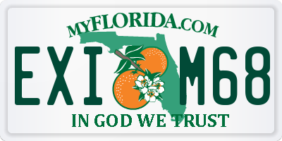 FL license plate EXIM68