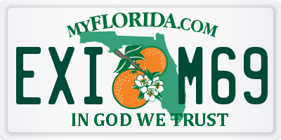 FL license plate EXIM69