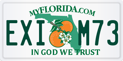 FL license plate EXIM73