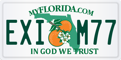 FL license plate EXIM77