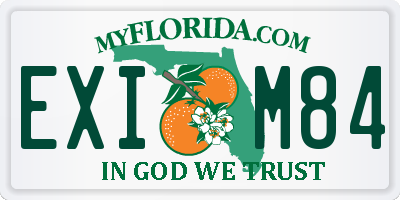 FL license plate EXIM84