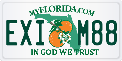 FL license plate EXIM88