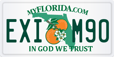 FL license plate EXIM90