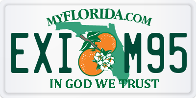 FL license plate EXIM95