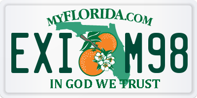 FL license plate EXIM98