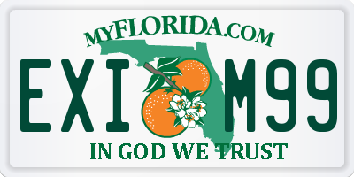 FL license plate EXIM99