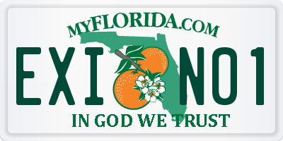 FL license plate EXIN01