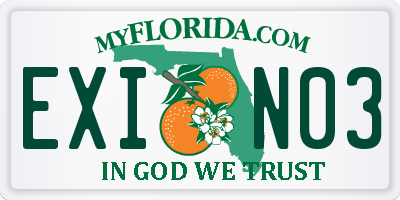FL license plate EXIN03