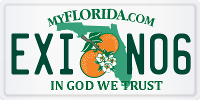 FL license plate EXIN06
