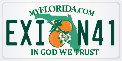 FL license plate EXIN41