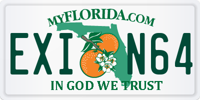 FL license plate EXIN64