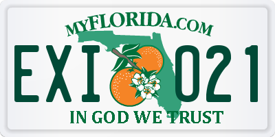 FL license plate EXIO21