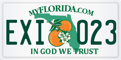 FL license plate EXIO23