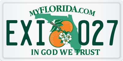 FL license plate EXIO27