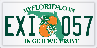 FL license plate EXIO57