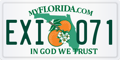 FL license plate EXIO71