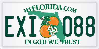 FL license plate EXIO88