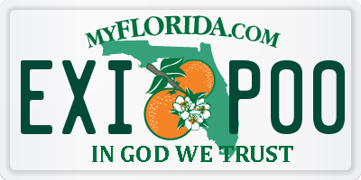 FL license plate EXIP00