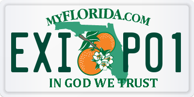 FL license plate EXIP01