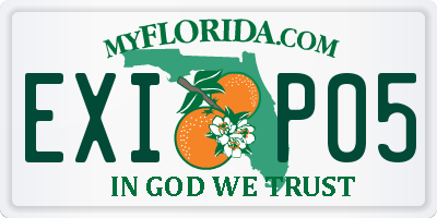 FL license plate EXIP05