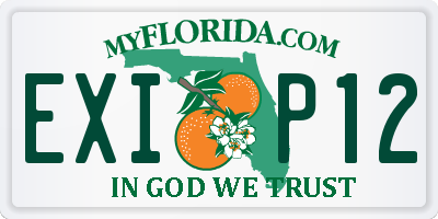 FL license plate EXIP12