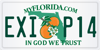 FL license plate EXIP14