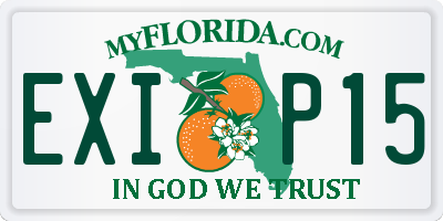 FL license plate EXIP15