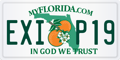 FL license plate EXIP19