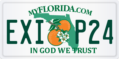 FL license plate EXIP24