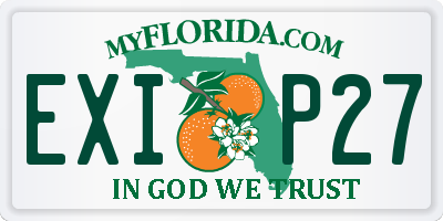 FL license plate EXIP27