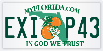 FL license plate EXIP43