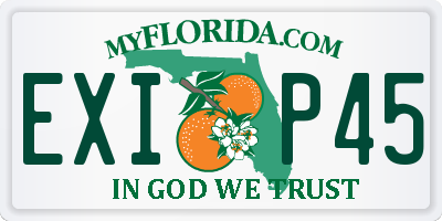FL license plate EXIP45