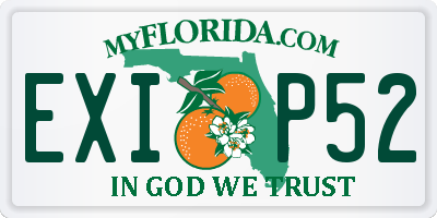 FL license plate EXIP52