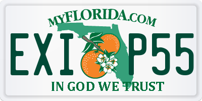 FL license plate EXIP55