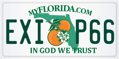FL license plate EXIP66