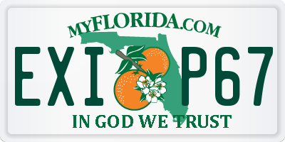 FL license plate EXIP67