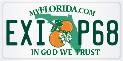 FL license plate EXIP68