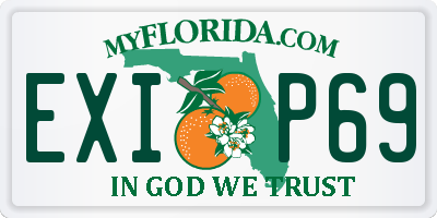 FL license plate EXIP69
