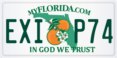 FL license plate EXIP74