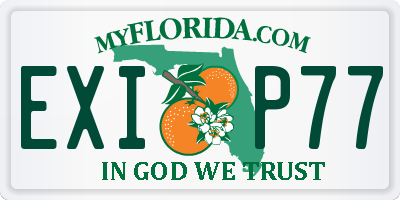 FL license plate EXIP77