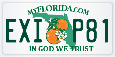 FL license plate EXIP81