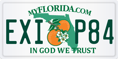 FL license plate EXIP84