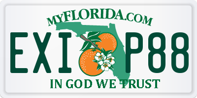 FL license plate EXIP88