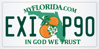 FL license plate EXIP90