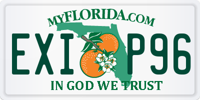 FL license plate EXIP96