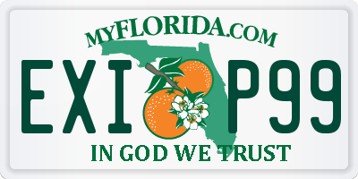 FL license plate EXIP99