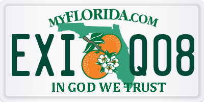 FL license plate EXIQ08